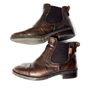 Size 38 (7.5-8) Pikolinos genuine leather Chelsea boots chestnut brown (10415)